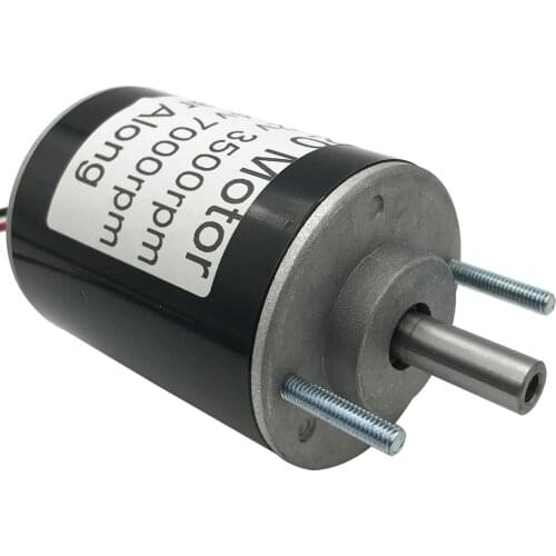 Hollow Shaft Permanent Magnet High Speed DC Motors 12V 24V 3500/7000RPM 30W Adjustable Speed Reversed In DC Motor For Cutting