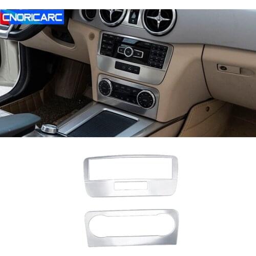 Car Styling Center CD Air Condition Panel Frame Trim For Mercedes Benz GLK 300 260 200 2012-2015 Interior Accessories