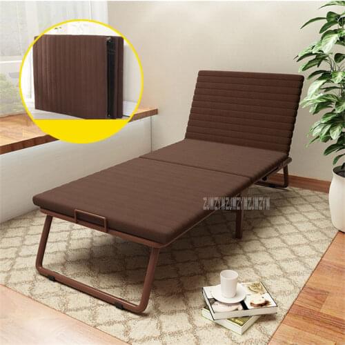 Folding Bed With Mattress Bedroom Furniture Simple Bed Office Nap Lunch Beach Chair Lounge 6 Gear Adjustment Camp Bed Cot