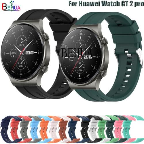 22mm WatchBand Strap For Huawei Watch GT 2 pro Smart WristBand For Huawei Honor Magic Watch 2 46mm Wriststrap Silicone Bracelet