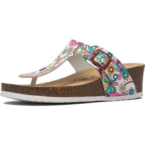 Casual Soft Cork Wedge Slippers Women Summer Beach Slide Sandals Flip Flops High Heels Comfort Ladies Girls House Outside Shoes