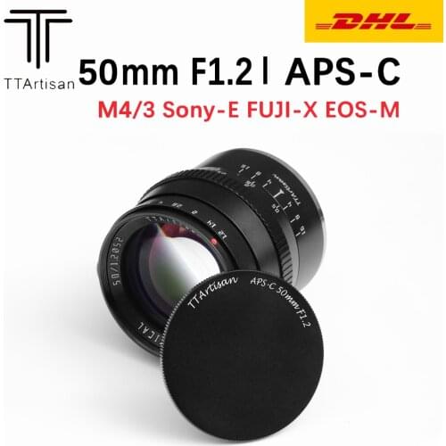 Ttartisan 50mm F1.2 Large Aperture Fixed Focus Micro Single Lens Suitable for Canon M Sony E Fuji X M43 Mount Micro Single Camer