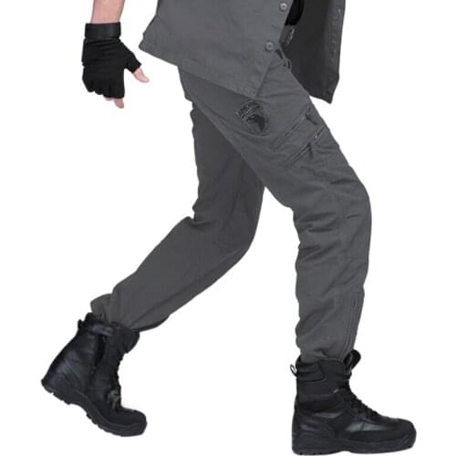 Outdoor Hiking Pants Men Tactical Pants Army Military Trousers Plus Size Cotton Many Pocket Zip Style MenS Cargo Pants