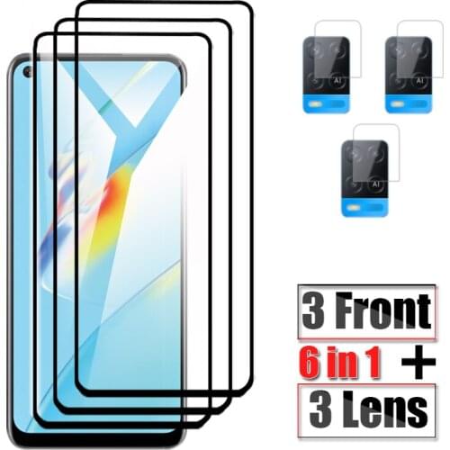 For Oppo A54 Protective Glass HD Camera Lens Screen Protector For Oppo A74 A94 5G Tempered Glass Front Protection Film A 74 4G