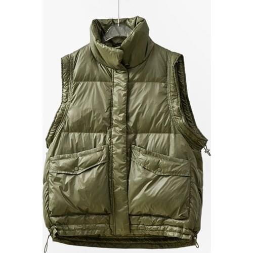 2021 New Ultra Light Down Vest Women Vest Windproof Lightweight Warm Waistcoat Female White Duck Down Down Coat Sleeveless