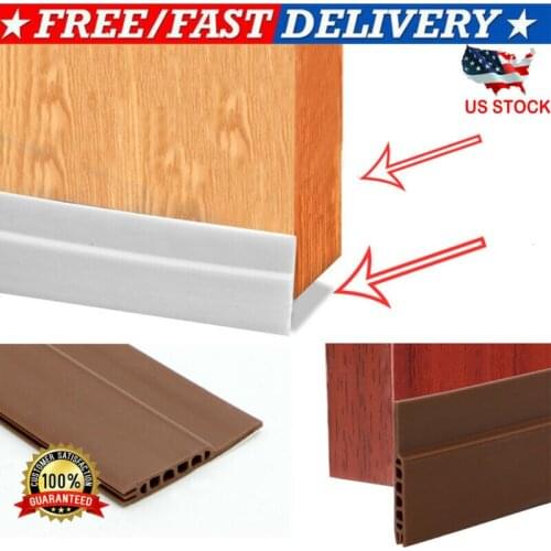 1m*45mm*5mm Adhesive Under Door Sweep Weather Stripping Soundproof Rubber Bottom Seal Strip