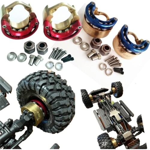 2pcs Brass Pendulum Wheel Counterweight Knuckle Axle With 9MM Hex For Traxxas 1/10 TRX4 Crawler