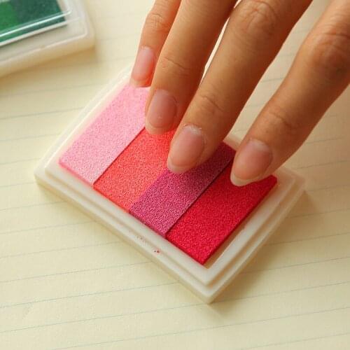 30pcs Finger Painting Color Inkpad Rubber Kid Scrapbooking Stamp Candy Color DIY funny work Fingerprint Scrapbooking Accessories