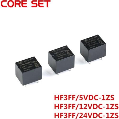 5Pcs 5V 12V 24V DC 10A Relay HF3FF-JQC-3FF- 5VDC-1ZS 12VDC-1ZS 24VDC-1ZS(551) DIP5