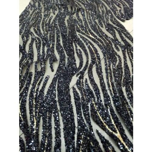 5 yards with glued glitter on sale embroidery mesh material SYJ-61626 for evening dress