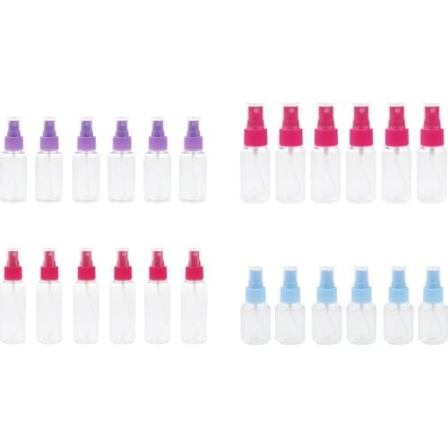 6 Pieces Refillable Moisturizing Spray Bottle Perfume Empty Pressed Atomizer