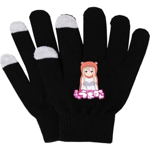 Anime Himouto! Umaru-chan Gloves woman man finger gloves Cotton Warm Gloves Non-slip Touch Screen Gloves breathe freely gloves