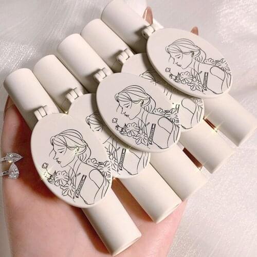 Velvety Matte Lipstick With Mirror Long Lasting Nonstick Cup Not Fade Makeup Cosmetics For Girl Women SANA889