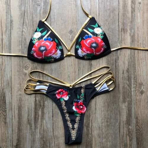 Floral Print Bikinis 2019 New Swimwear Women Swimsuit Beach Bathing Suit Maillot De Bain Femme Biquini Sexy Brazilian Bikini Set