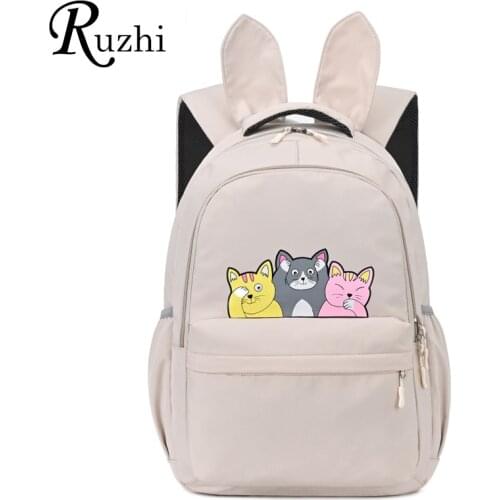 3D Rabbit Ears Children Backpacks High Capacity School Bags For Girls/Boys 2021 New Kids Backpack Multilayer Space Schoolbag
