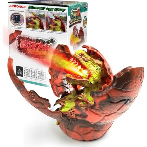 Dinosaur toys Voice Control Light Simulation Christmas Toys Calling Magic Hatching Spray Dinosaur Egg