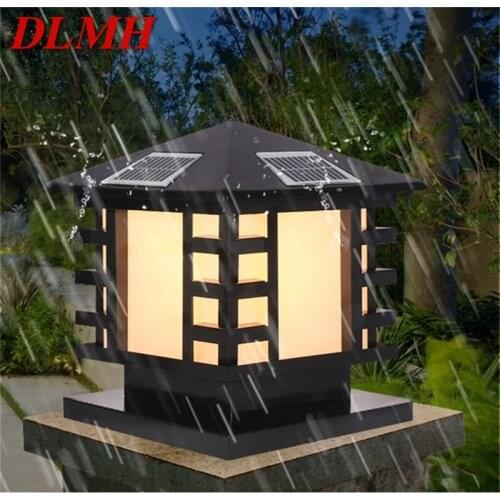 DLMH Outdoor Wall Light Fixture Solar Post Light Modern Patio LED Waterproof Lighting For Pillar Porch Balcony Courtyard Villa