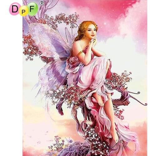 DPF Omni-directional 5D DIY Diamond Painting Cross Stitch Angel Wings Diamond Embroidered Rhinestone Diamond Mosaic Painting