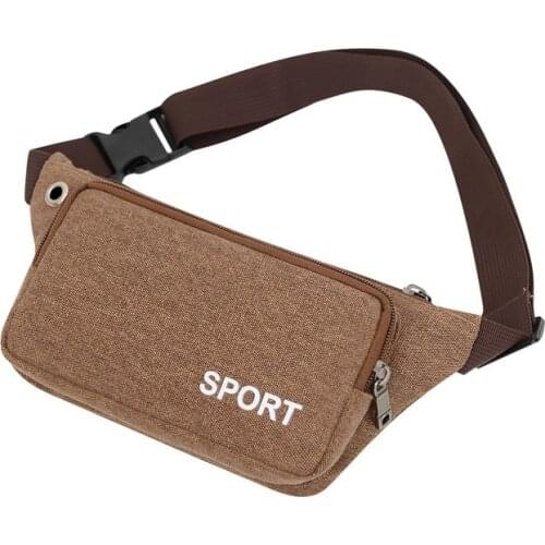 Hot Mens Canvas Waist Bag New Large Capacity Mobile Phone Zero Wallet Womens Running Small Waist Bag Manufacturer Wholesale