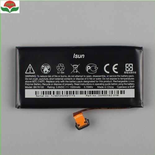 ISUN 5pcs/lot Original Quality battery for HTC one v T320E G24 1500mAh BK76100 batteries replacement