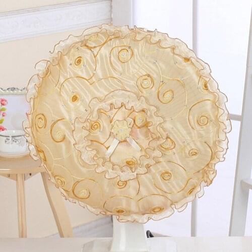 Round Stand Electric Fan Dust Cover Purple Dustproof Anti Dust Protection Non Woven Fabric Child Baby Safety Home Textile