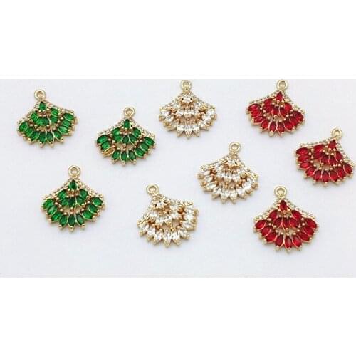 New Arrival!21x18mm 30pcs Cubic Zirconia/Copper Charm For Handmade Necklace/Earrings make DIY Parts,Jewelry Accessories Findings