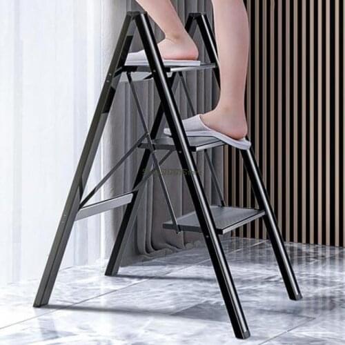 Ladder Household Folding Ladder Telescopic Indoor Herringbone Ladder Thickened Aluminum Alloy Telescopic Ladder Multi-function S