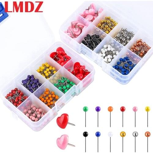 LMDZ 600 Pcs Multicolor Dressmaker Sewing Pins Kits Love Heart Shape Positioning Pins for Sewing DIY Projects Jewelry Decoration