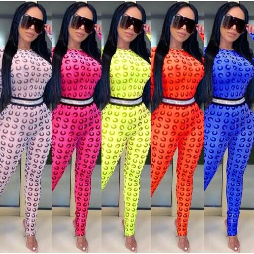 2021 Autumn WomenS New European And American Fashion Sexy Nightclub Net Gauze See-Through Jumpsuit Foot Pants 3618