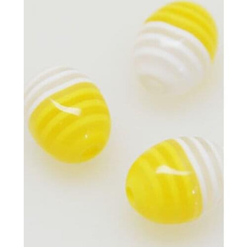 New Arrival 100 Pcs/Lot 10x12mm Stripe Laminated Acrylic Oval Spacer Beads For Diy Jewelry Making Findings