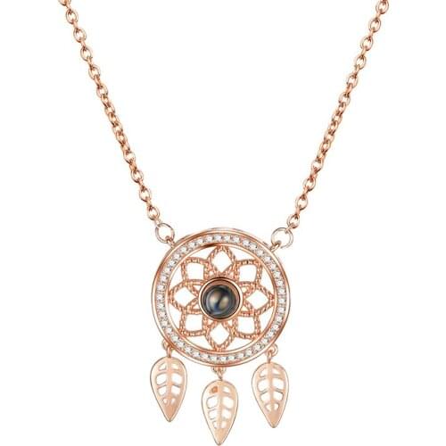 New Fashion Bohemian Tassel Necklace For Women Girls Wedding Jewelry Hollow Crystal 100 Languages I Love You Memory Necklace