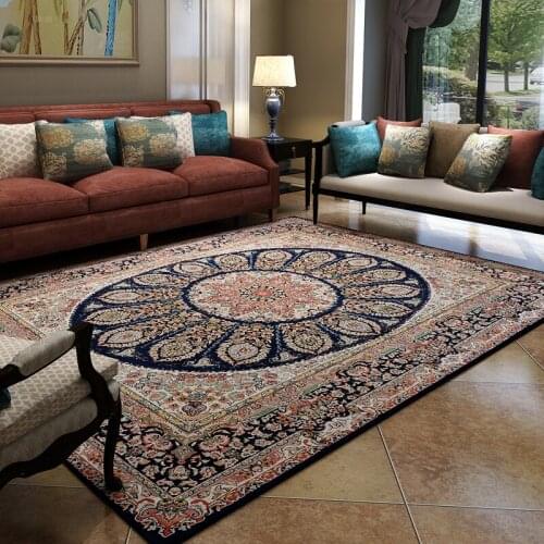 Retro Persian Carpets Living Room American Style Bedroom Carpet Home Sofa Coffee Table Rug And Carpet Office Non-slip Mat Study