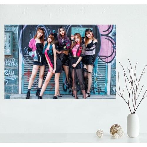 Custom Kpop EXID Poster Wall For Living Room Art Poster Decoration Silk Fabric Bright Smooth No Frame Morden Print Wall