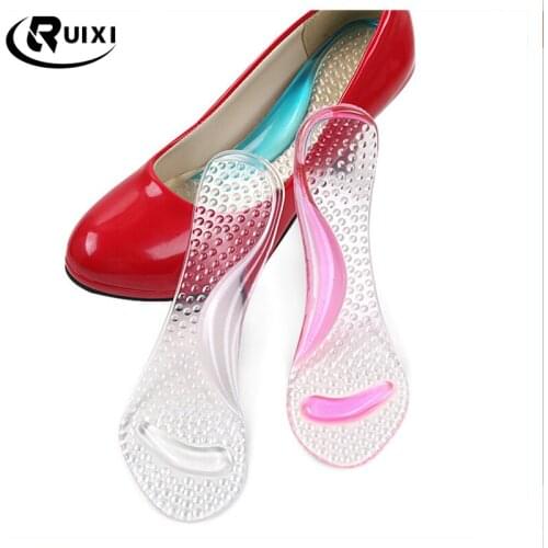 Seven points pad silicone high heel thickening arch support painproof transparent ladies flat foot pad high heels insoles