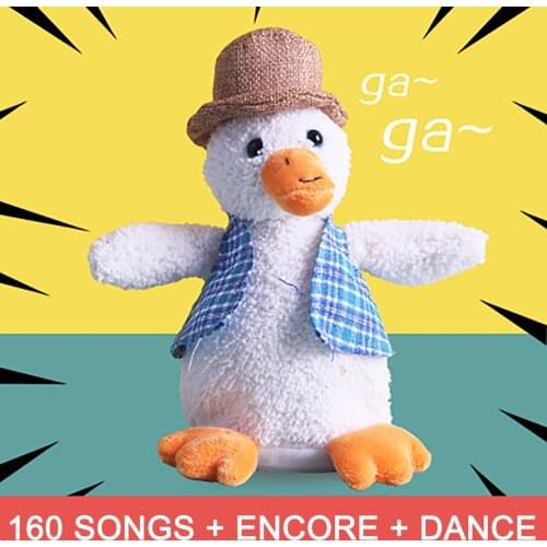 Cute Repeating Duck Toys Swinging Dance And Sing Duck Childrens Electric Learning To Talk Plush Doll New Kids Stuffed Toys