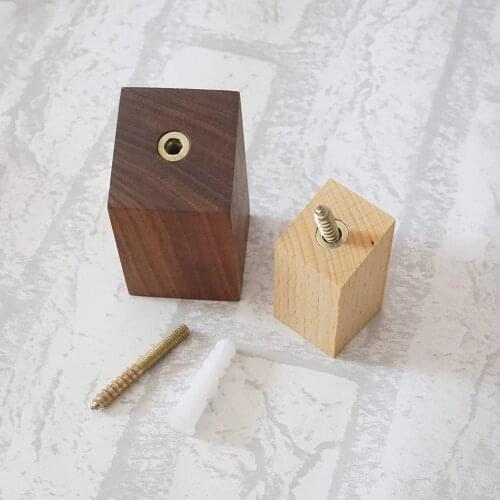 Modern Solid Wooden Hook Wall Coat Hook Hangers Furniture Bag Hat Hook Beech Black Walnut Bathroom Towel Hook Hangers