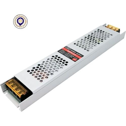 LED power strip 12V 300W ultra-thin light box transformer built-in aluminum shell switch drive controller card