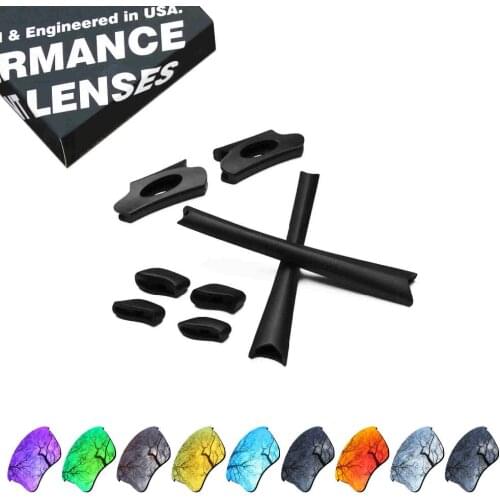 ToughAsNails Resist Seawater Corrosion Polarized Replacement Lenses&Black Rubber Kit for Oakley Flak Jacket XLJ Sunglasses