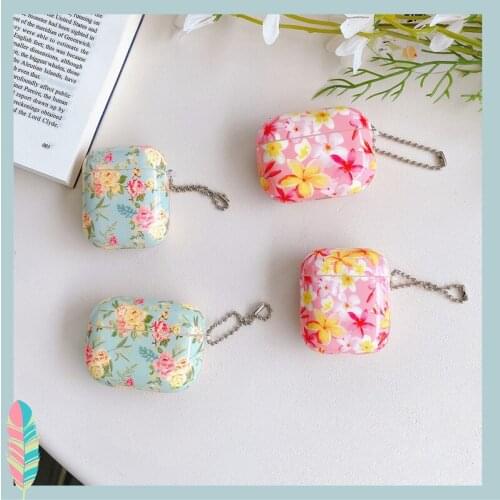 Retro Flower Painting Earphone Case for Apple Airpods 3 2 Headphone Charging Box Cases Cartoon for Air pods Pro Cute Soft Cover
