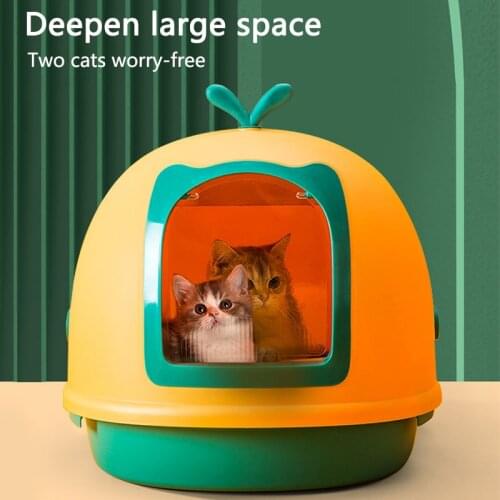 Cat Litter Basin Fully Closed Drawer Cat Litter Basin Super Large Cat Toilet Fully Closed Deodorization Splash Proof Fully Close