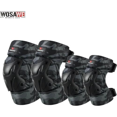 WOSAWE Protective Motorbike Kneepad Motocross Motorcycle Knee Pads Moto Protector Racing Guards Off-road MTB Elbow Protection
