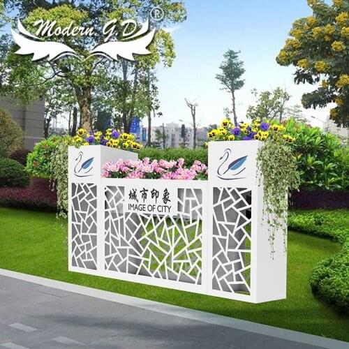 Iron garden raised grow bed planter flower box