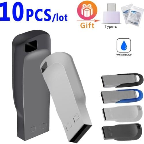 10pcs/lot free logo USB2.0 flash disk metal pen drive key ring pendrive USB flash memory stick card 8GB 16GB 32GB 64GB 128GB USB