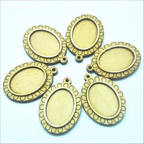 10pcs nature wooden beads cabochons size 18x25mm oval shapes wooden cabs nature colors diy accessories fittings