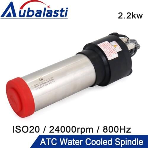 2.2KW ATC Spindle 3HP ISO20 24000RPM 220V 7.6A 800Hz 80mm Automatic Tool Change Spindle Motor NPN PNP for CNC Router Engraving