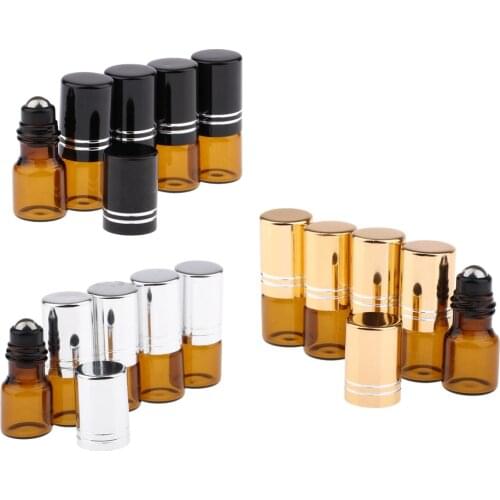 5 Pcs 2ml Roll on Bottle Empty Small Roll-on Roll-on for Filling, Glass Container