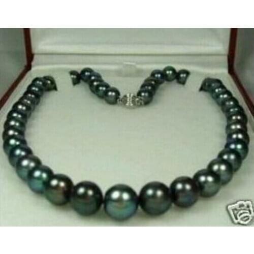Free shipping > Charming!8-9MM Black Natural Pearl Necklace