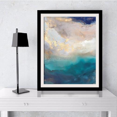 Larger Abstract Poster Cloud Landscape Oil Painting Wall Art Canvas Pictures for Living Room Modern Art Home Decor