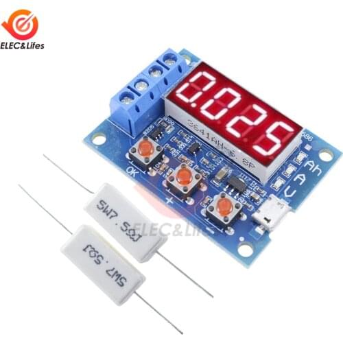 12V Lead-acid Battery Capacity Tester LED Digital 18650 Lithium Battery Power Supply Test Resistance Capacity Discharge Meter