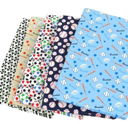 David accessories 50*145cm Football basketbal 100% Cotton Fabric for Tissue Kids Home textile Sewing Tilda Doll Cloth,c4145